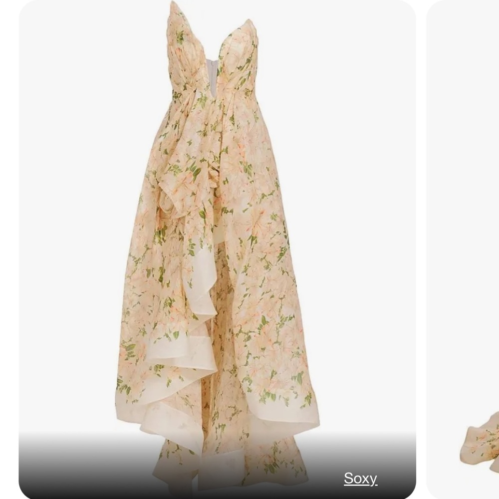 Zimmermann Natura Draped Strapless Midi Dress-Coral Azalea | Brand New w/Tags  6